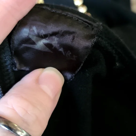 STUNNING lux stretchy black dress with gold beaded embroidery by Taris Stars szM - Picture 5 of 8